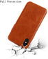 TOOVREN for iPhone X Leather Case Protective Ultra Thin Vintage Anti-Slip Grip Shell Hard Back Cover for iPhone X /10 5.8'' Brown...