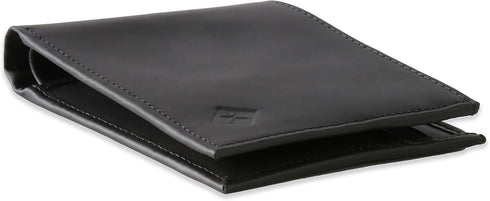 Kolossus Wallet for Men, Full Grain Leather, Minimalist Slim, RFID Blocking, Billfold with 6 Card Slots (Black)...