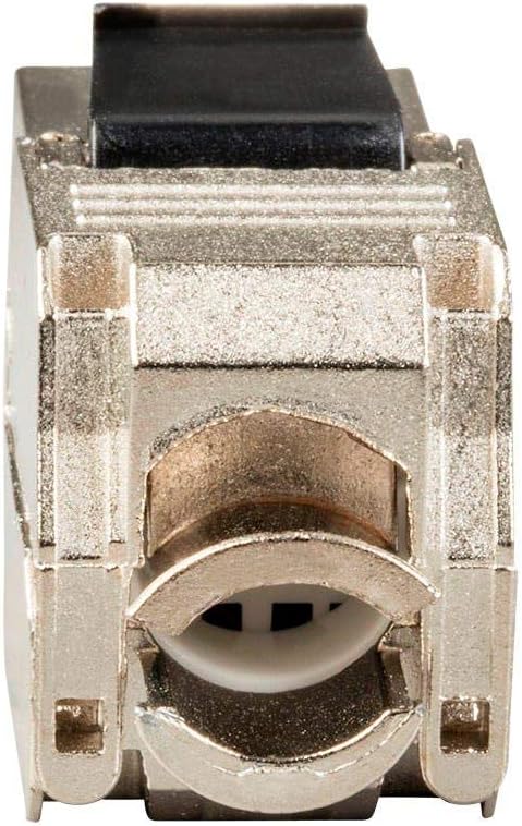 Monoprice Cat6A RJ-45 Keystone - Slim Type, 180-Degree, Shielded, Die Cast, Black - Entegrade Series...