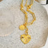 Heart Necklaces for Women, 18K Gold plated Sun Pendant Necklace Chunky Gold Heart Chain Aesthetic Jewelry Accessories...