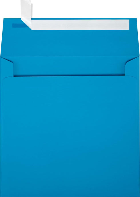LUXPaper Square Invitation Envelopes | Peel & Press | 6" x 6" | Pool Blue | 80lb. Text | 50 Qty...