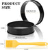 8PCS Crumpet Rings, Nonstick English Muffin Rings 4 Inch, Stainless Steel Double Rolled Tart Rings for Baking, Round Metal Pastry Baking Rings for...