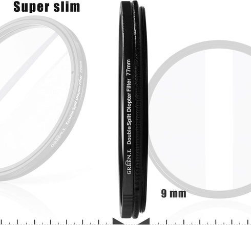 77mm Center Field Split Diopter Effect Filter, Special Effect Filter for Camera Lens...