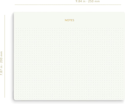 Mouse Pad Notepad for Professionals, Executive's Desk Note Pad, Minimalist, Gold Foiled, Dotted Layout, 9.8" x 7.9", Eco-friendly, FSC™ Certified...
