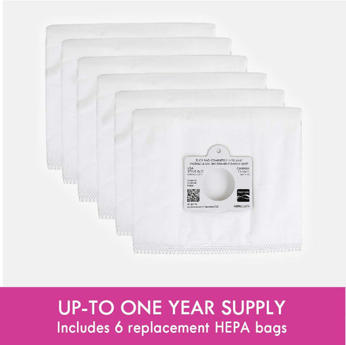 Kenmore 53292 Type Q HEPA Replacement Dust Bags for Canister Vacuum 81214, 81414, 81714, 21814, BC2005, BC3005, 81615, BC7005, 6 Count (Pack of 1)...