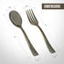 Premium Mini Disposable Silver Plastic Spoons and Forks for Dessert and Appetizers | Small Cocktail Spoon and Fork Serving Set (40 Piece Bundle) |...