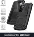 Samsung Galaxy S22 Plus Aluminum Metal Bumper Silicone Case with Stand, Water Resistant, Heavy Duty Rugged, Built-in Screen Protector, Black...