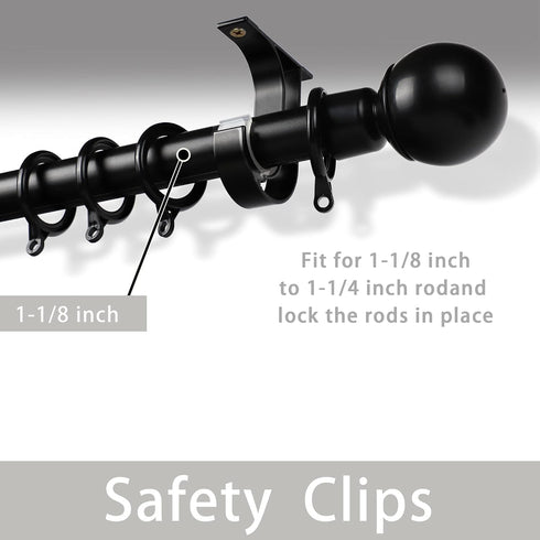 Generic 4 Pack Curtain Rod Ceiling Mount Bracket, Heavy Duty Curtain Rod Holder with Matching Screws, Aluminum Alloy Closet Rod Holder with Plasti...