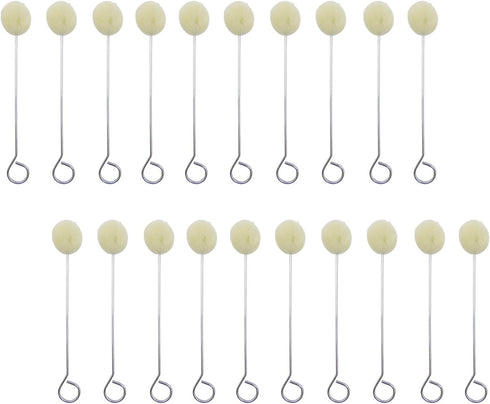 100 Packs Wool Daubers Ball Brush Leather Dye Tool with Metal Handle for DIY Crafts Projects...