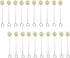 100 Packs Wool Daubers Ball Brush Leather Dye Tool with Metal Handle for DIY Crafts Projects...