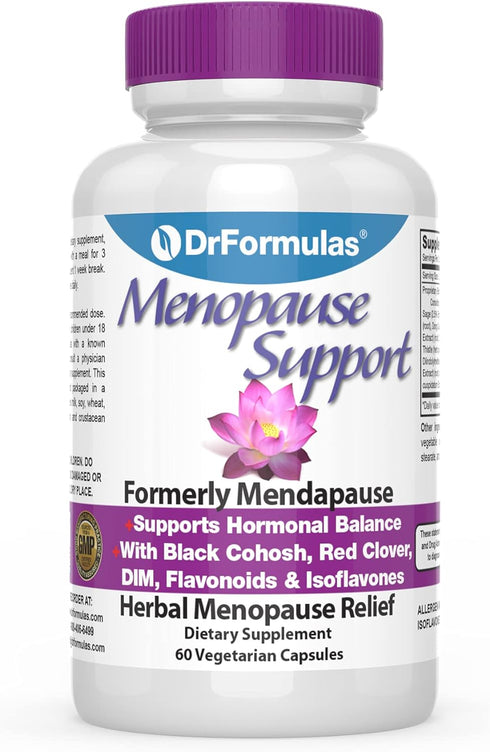 DrFormulas Menopause Supplement for Hot Flashes, Night Sweats Relief, and Support with DIM, Black Cohosh, Dong Quai (60 Vegetarian Capsules)...