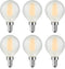 Frosted E12 LED Edison Bulbs 25W Equivalent, Small Candle Base, 2700K Soft Warm White, E12 LED Bulb Dimmable, G16.5/G50 Chandelier Light Bulbs, 2W...