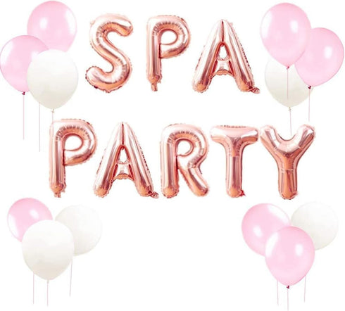 LaVenty 13 PCS SPA PARTY Balloons Spa Party Banner Spa Theme Birthday Salon Makeup Party Decoration...