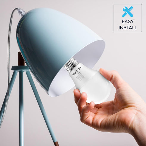 LUXRITE A19 LED Light Bulb 60 Watt Equivalent, CRI90, 5CCT 2700K 3000K 3500K 4000K 5000K, Dimmable, 800LM, Standard LED Light Bulbs 9W, E26 Base, ...