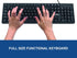 Manhattan Wired Computer Keyboard – Basic Black Keyboard - with 4.5ft USB-A Cable, 104-keys, Foldable Stands - Compatible for Windows, PC, Laptop ...