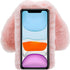 Rabbit Case for LG Stylo 6, LCHDA Cute 3D Bunny Ears Soft Furry Hairball Fuzzy Warm Winter Faux Fur Plush Fluffy Flexible TPU Bumper Women Girls P...