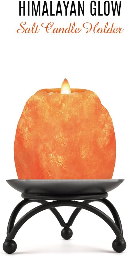 Himalayan Glow Hand Carved Himalayan Salt Candle Holders, Home Decor Item great as a Night light...