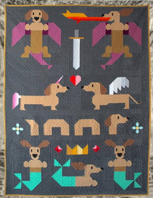 Art East Quilting Co Mythical Wieners Quilt Sewing Pattern...