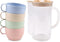Lnrkai 5Pcs Camping Cups Plastic Set with Handle, Lightweight Breakfast Cups Reusable Unbreakable Mug with Pitcher Jug for Juice, Coffee, Tea, Wat...
