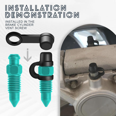 4PCS Brake Bleeder Rubber Caps, Rubber Dust Cover Dust Screw Cap, Universal Brake Bleeder Screw Caps, Automotive Brake Bleeder Screw Cap Replaceme...