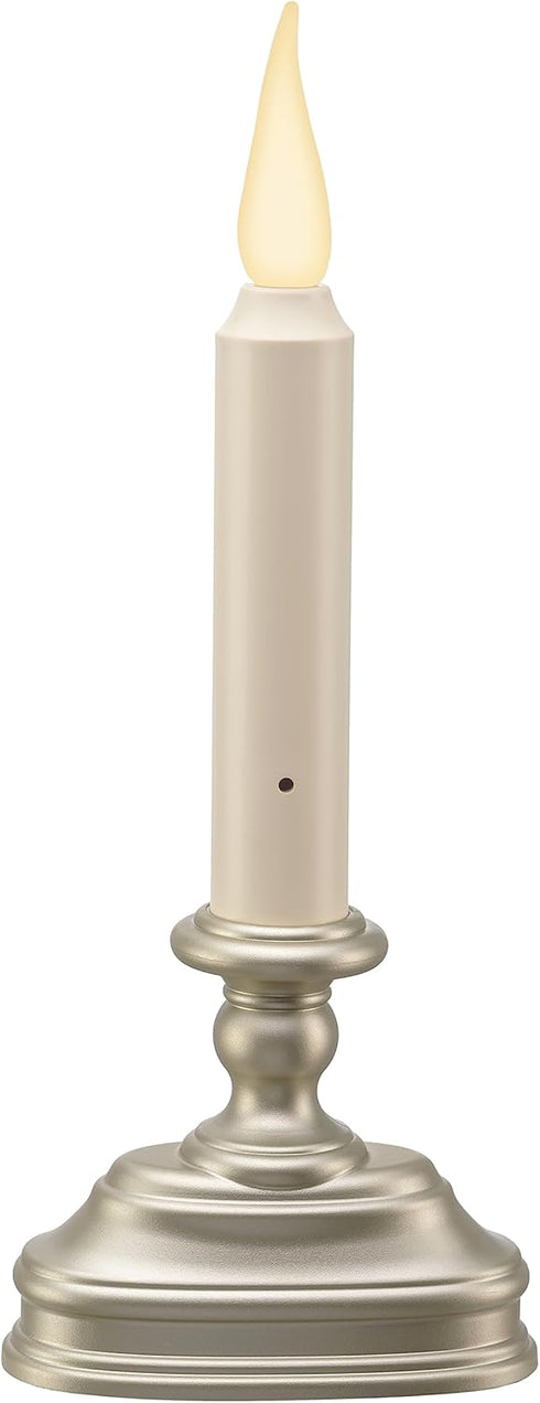 FPC1620P Battery Operated 9 Inch Window Candle New Dynamic 3 D Warm White Flicker Flame, with 3 Position Switch and Automatic On Timer...