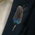 Feather Brooch for Suit Handmade Colorful Feather Lapel Pin Pack of 10...