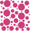 Set of 100 (Hot Pink) Vinyl Wall Decals - Assorted Polka Dots Stickers - Removable Adhesive Safe on Smooth or Textured Walls - Round Circles - for...