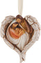 Holy Family with Angel Wings Resin Christmas Ornament, 3 Inch, Pack of 6...
