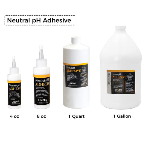 LINECO Neutral pH Adhesive 8 Oz, Acid-Free, All-purpose Glue, Dries Clear and Remains Flexible. Used for Bookbinding and Book Repair, Framing, Col...
