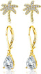 Leverback Earrings Set for Women 18K Gold Plated Cubic Zirconia Dangle Earrings Hypoallergenic Jewelry Gifts for Her...