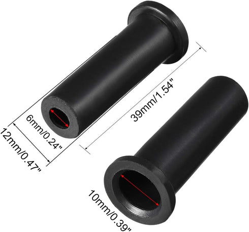 uxcell 10pcs 10-6mm PVC Strain Relief Cord Boot Protector 39mm for Power Tool Black...