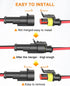 NAOEVO 2 Pin Connector Waterproof, 16 AWG 2 Wire Connectors, Automotive Electrical Connectors Male And Female Way With Heat Shrink Tubing For Car ...