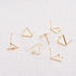 BENECREAT 10Pcs 18K Real Gold Plated Triangle Shape Earring Studs Posts with Hole for Wedding, Anniversaries Festival Gifts and Favors - 10.6x10.6...