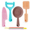 0-BPA silicone culinary kitchen utensil baby teething toys,Chef cooking role playing games training for baby girls boys,Molar chewing freezer teet...