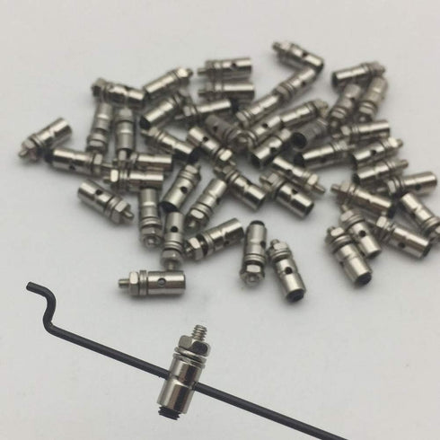 20 PCS Dia 1.3mm Adjustable RC Airplane Pushrod Connector Linkage Stopper for Model Aircraft DIY Replacement Parts...