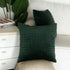 Artcest Set of 2, Decorative Velvet Bed Throw Pillow Case, Sofa Soft Quilted Pattern, Comfortable Couch Cushion Cover, 18"x18" (Dark Green)...