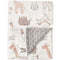 BORITAR Baby Blanket Soft Minky with Double Layer Dotted Backing, Lovely Animals Printed 30 x 40 Inch Receiving Blanket...