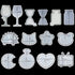 FineInno 11Pcs Quicksand Resin Casting Molds,Resin Art Shaker Mold, Crystal Silicone Hollow Mould Epoxy Pendant Mold Heart, Star, Moon,Bottle,Cat ...