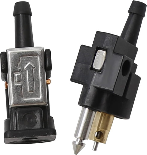 1/4 Inches 6mm Barb Female Fuel Line Quick Connector + 1/4 Inches 6mm Male Fuel Connector Replacement for Yamaha Outboard Motor...