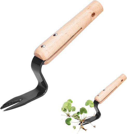 Kana Hoe 217 Japanese Garden Tool - Hand Hoe/Sickle is Perfect for Weeding and Cultivating. The Blade Edge is Very Sharp., Beige-028...