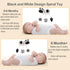 Baby Hanging Stroller Toy, Animal Spiral Plush Circle Activity Car Seat Travel Toys, Black and White Squeak Early Educational Toy for Newborn Boys...