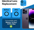 MMOBIEL Back Rear Camera Glass Lens Replacement Compatible with iPhone 14 Pro / 14 Pro Max 2022. - Incl. Double Sided Adhesive, Tweezer and Cloth....