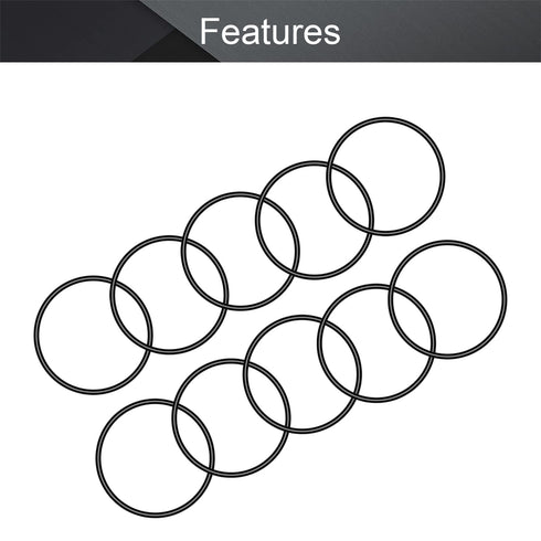 Othmro 50Pcs Nitrile Rubber O-Rings 0.05in Wire Dia 1.69in OD Metric Sealing Nitrile NBR Rubber Washers Round Buna-N O-Rings for Air Sealing Profe...