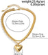 Layered Chunky Heart Choker Necklace - Gold Plated Heart Pendant Herringbone Snake Chain Y2K Grunge Jewelry Gifts for Women...