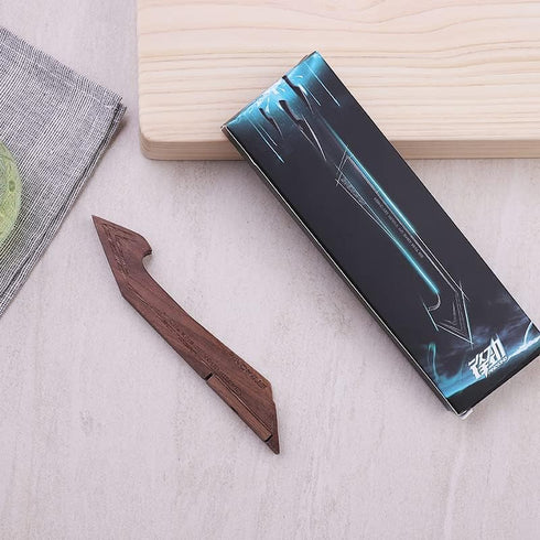 FINDKING Walnut Knife Edge Guard, Wooden Magnetic Knife Sleeve for Counter, Drawer, Knife Bag, Light, Portable Blade Sheath Cover, Suitable for 5"...