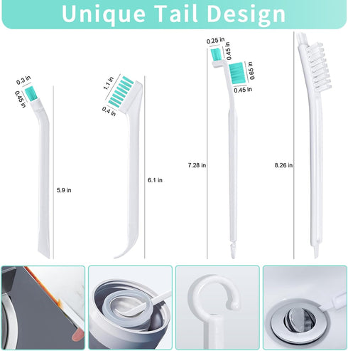Small Cleaning Brushes Set, 4 pcs Crevice Household Cleaning Tool for Window Track Groove Sliding Door Bottle Gaps Humidifier Baseboard, Tiny Deta...