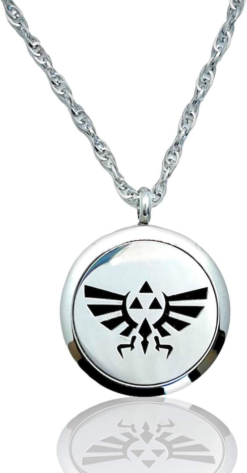 FIKA Triforce The Legend of Zelda Necklace Pendant Air Freshener Diffuser Locket Aromatherapy Essential Oils Great for Travel Pads Included...
