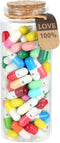101PCS Cute Capsule Message Love Letters Plastic Capsule Love Letters in Wish Bottle,Lover Gift for Anniversary,Valentines,and Long Distance Relat...