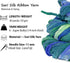 Super Bulky Recycled Sari Silk Ribbon Yarn in Blue Galaxy | 50 GMS - 30 Yards | Duppioni Silk Ribbon | Taffeta Silk Ribbon (Pack of 1)......