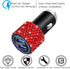 OTOSTAR Dual USB Car Charger, 4.8A Output, Bling Crystal Diamond Car Decorations Accessories Fast Charging Adapter for iPhones Android iOS, Samsun...